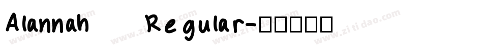 Alannah Regular字体转换